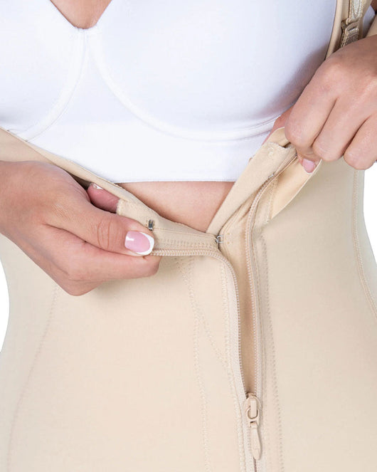 Fajas Stage 1 Post Surgery Faja Colombiana for Women Knee Length & Open Bust