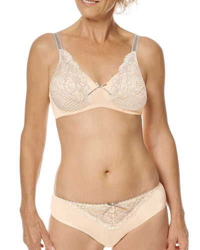 Alina Padded Wire-Free Bra - Light Rose / Grey / Black