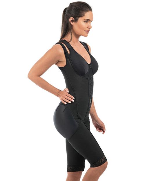 Short Lipo-panty Hbblxl With Zipper Crotch High Back, Above Knee