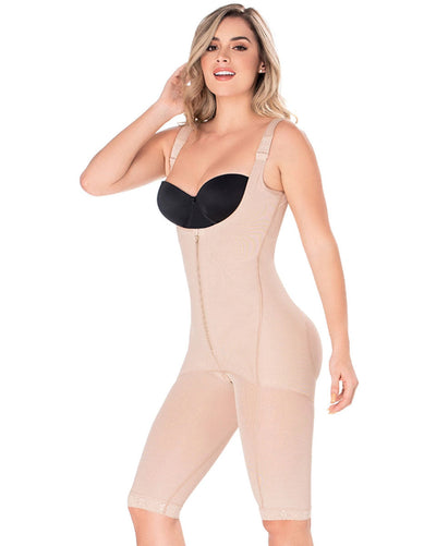Women's Butt LifterTummy Control Bodysuit Knee Length Full Body Shaper for Women Powernet
