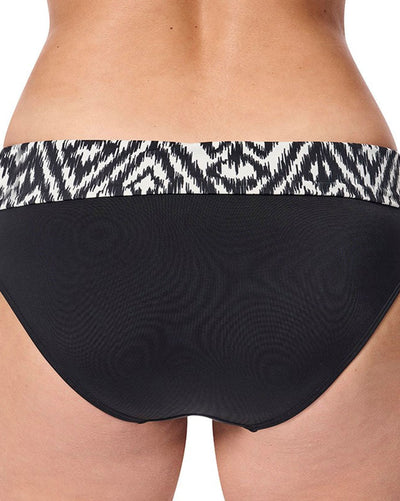 Salta High-Waist Bikini Bottoms - Black / Off-white