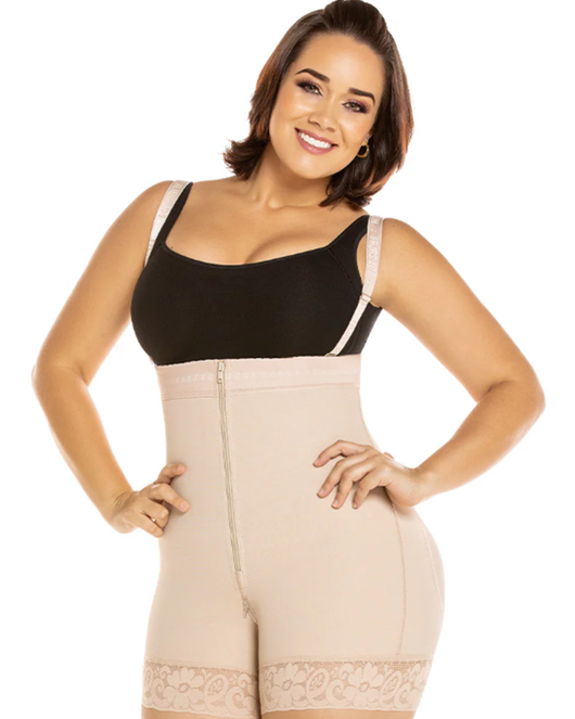 New High Waist Push Up Panty With Zipper - Strapless