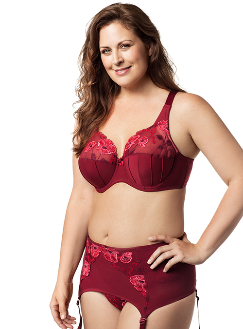 Glamour Underwire Bra With European Embroidery And Half Cup Design