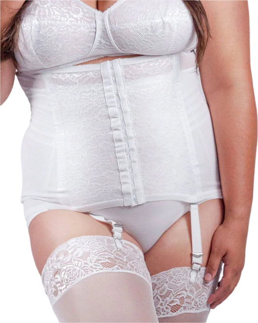 Waist Trainer / Girdle With Garters Firm Shaping Black