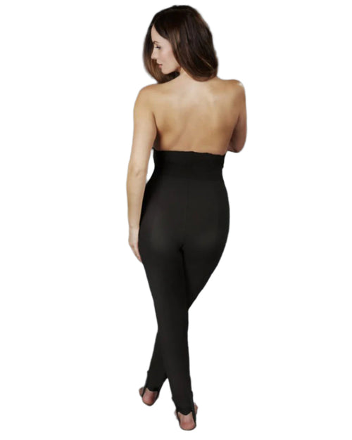 Ankle Length Shapewear Legging with Lace Detailing and Zipper Closure
