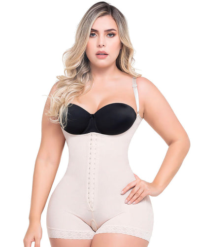 Fajas Bodysuit Removable Straps Open Bust