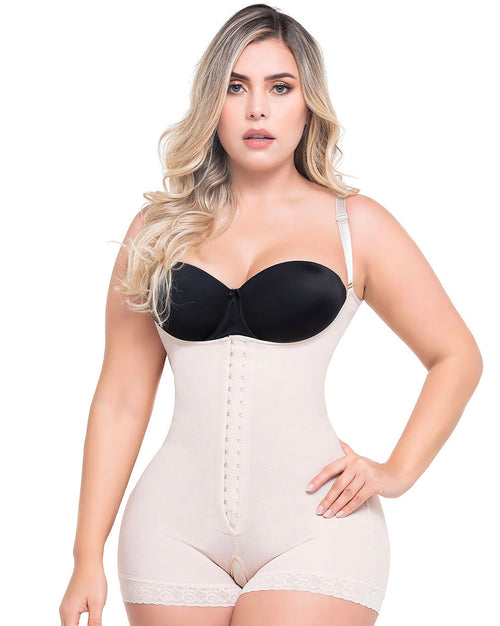 Fajas Bodysuit Removable Straps Open Bust