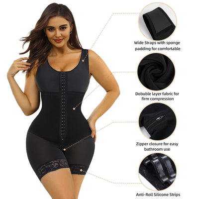 Full-Coverage Hook-Front Mid-Thigh Faja