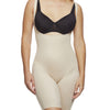 Shape Away Open-Bust Thigh Slimmer Bodysuit - Warm Beige