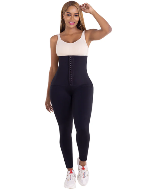 Waist Trainer Workout Pants With High Waist Compression For Cardio
