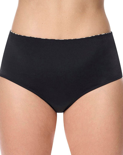 Salta High-Waist Bikini Bottoms - Black / Off-white