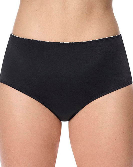 Salta High-Waist Bikini Bottoms - Black / Off-white