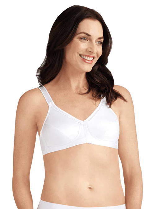 Wireless Bra With Lace Trim And Pocketed Cups For Mastectomy Support - Rita