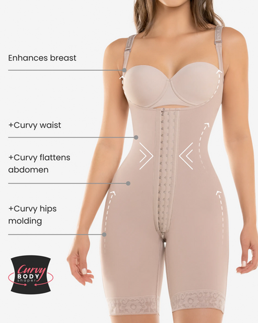 Hook Closure Bodysuit With Zip Crotch - 463