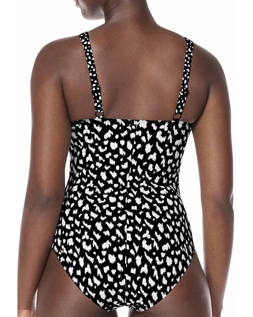Manila High Neck One-Piece Swimsuit - Black - Size 22