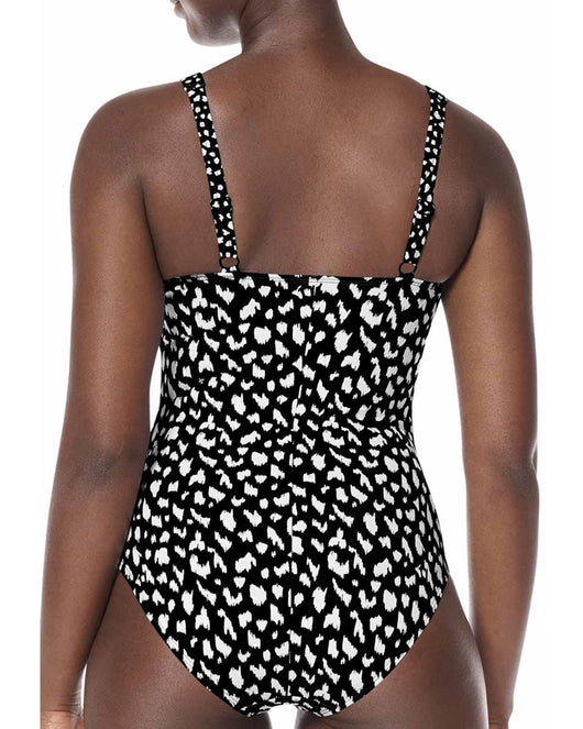 Final Sale Clearance Manila High Neck One-Piece Swimsuit - Black