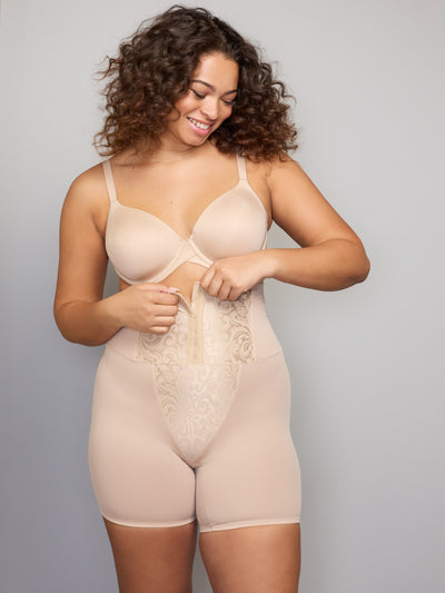 Waist-Cinching High-Waist Mid-Thigh Shaping Short