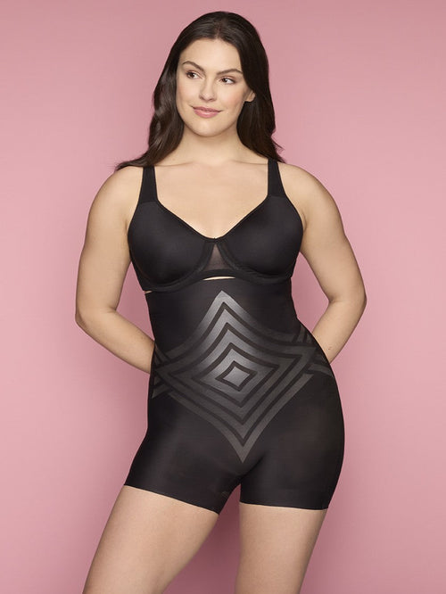 High-Waist Shaping Boyshort with LYCRA FitSense print technology