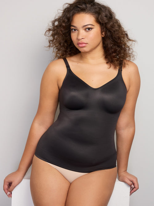 Shapewear Tank Top with Underwire Shelf Bra, Firm Control Waist and Tummy Shaper