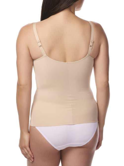 Shapewear Tank Top with Underwire Shelf Bra, Firm Control Waist and Tummy Shaper