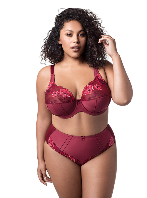 Glamour Underwire Bra With European Embroidery And Half Cup Design