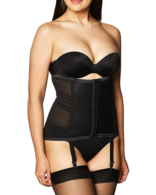 Waist Trainer / Girdle With Garters Firm Shaping Black