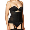 Waist Trainer Girdle with Garters - Firm Control Shaping, Black