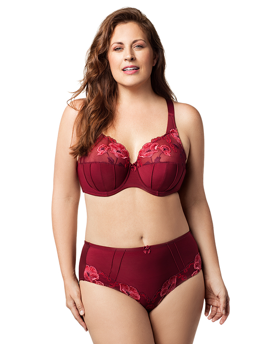 Glamour Underwire Bra With European Embroidery And Half Cup Design