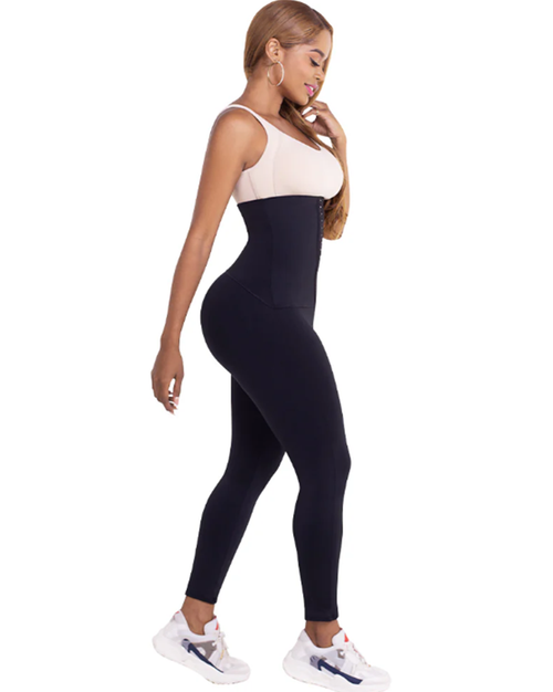 Waist Trainer Workout Pants With High Waist Compression For Cardio