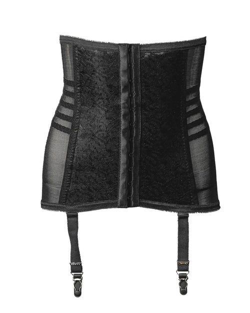 Waist Trainer Girdle with Garters - Firm Control Shaping, Black