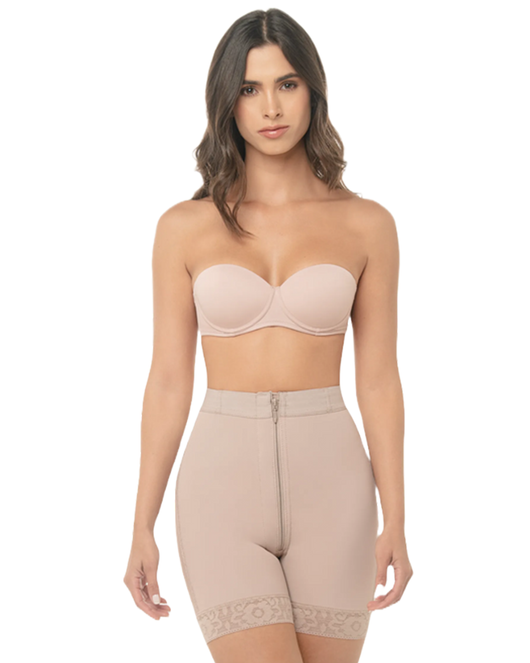 High Compression Shorts With Zipper Closure - 253