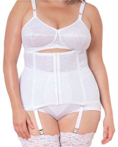 Waist Trainer / Girdle With Garters Firm Shaping Black