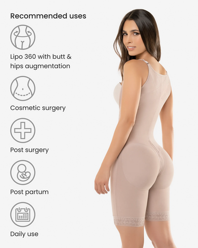Hook Closure Bodysuit With Zip Crotch - 463