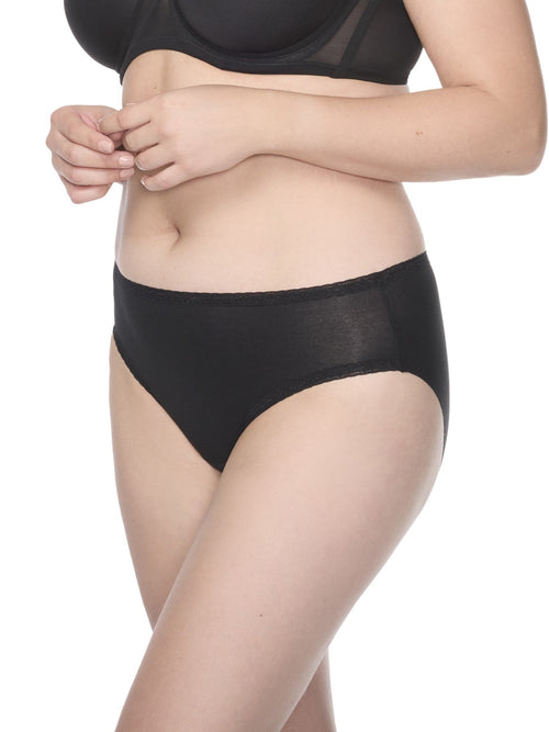 Lace Trim Cotton Hipster