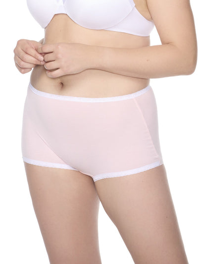 Lace Trim Cotton Boyshort