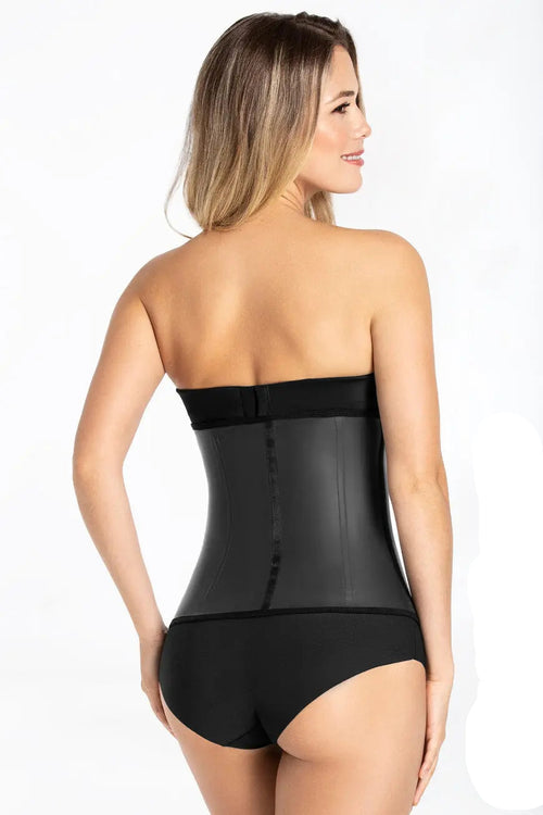 Long Latex Waist Trainer With Plastic Boning For Posture Support