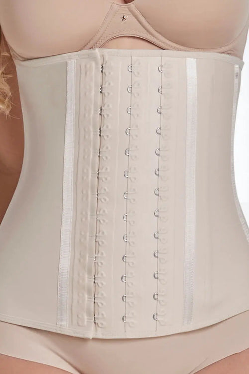 Long Latex Waist Trainer With Plastic Boning For Posture Support