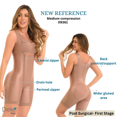 Fajas FIT 360 High Back Coverage and Mid-Thigh Zippered Shapewear