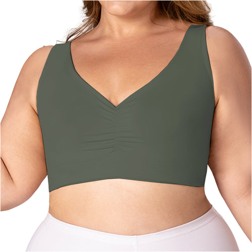Fajas V-Neck Lift Top Seamless Pre-Molded Bra