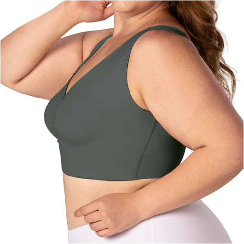 Fajas V-Neck Lift Top Seamless Pre-Molded Bra