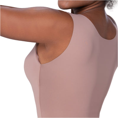Fajas Seamless Basic Bodysuit | Light Control Thong Shaper w/ Removable Cup