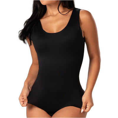 Fajas Seamless Basic Bodysuit | Light Control Thong Shaper w/ Removable Cup