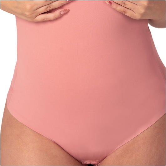 Fajas Seamless Basic Bodysuit | Light Control Thong Shaper w/ Removable Cup