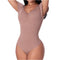 Fajas Flutter-Sleeve Bodysuit Light Control V-Neck Shaper