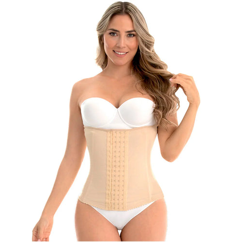 Waist Trainer Vest High Compression Strapless Powernet Fajas Colombianas Tummy Control