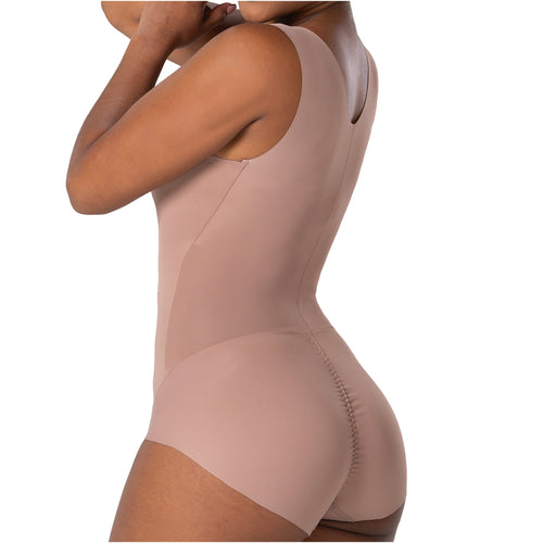 Colombian Fajas Extra-Short Seamless Body Shaper With Light Control Thong Back