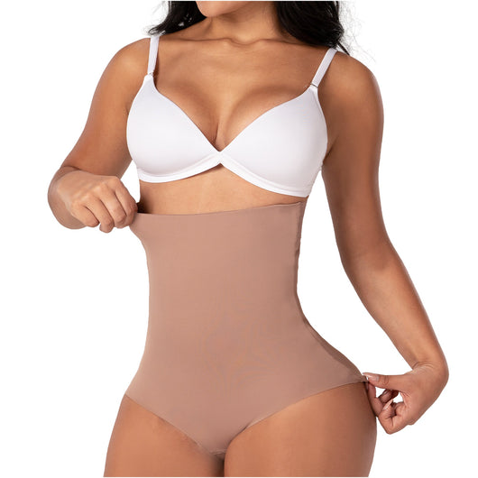 Fajas Extra High-Waist Control Panty Seamless Anti-Roll Natural-Lift Shaper