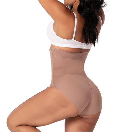 Fajas Extra High-Waist Control Panty Seamless Anti-Roll Natural-Lift Shaper