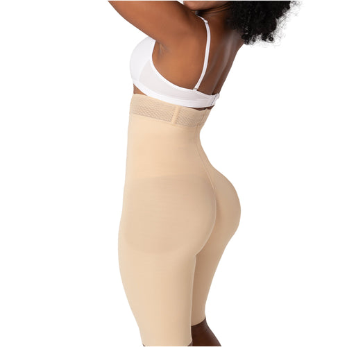 Colombian Fajas Knee-Length Shaper with Extra High-Waist Control