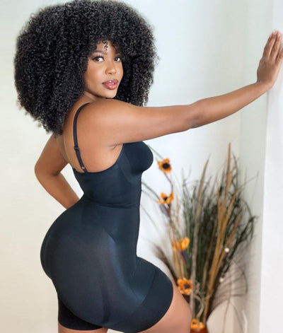 Reinforced-Panel Mid-Thigh Bodysuit